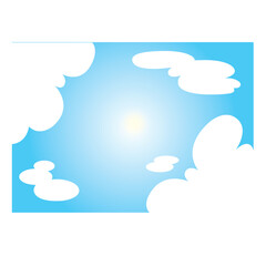 シンプルな雲のイラスト
