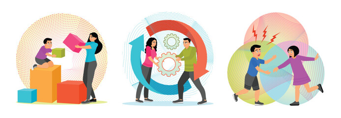 Social-emotional Development, Social Interaction Skills, ADHD. Child psychology concept.