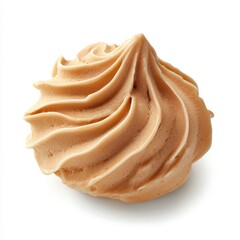 Swirled meringue cookie isolated on white background