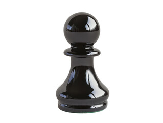 black chess pawn on white background