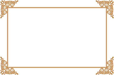 Elegant Vintage Gold Frame with Ornate Corners. 612