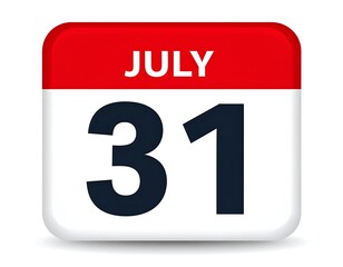 Calendar icon for July 31st