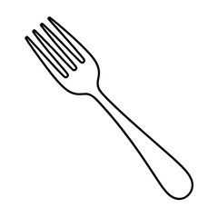 fork illustration vector style colouring page 