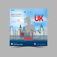 Social media post design to promote studying in the UK
