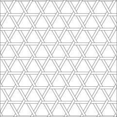 Seamless Hand-Drawn Woven Line Pattern on White Background – Vector Illustration