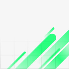White Background with Green Speed Trails from bottom left corcnet and light grids