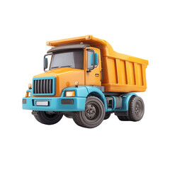 Naklejka premium Colorful dump truck in a stylized design.