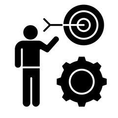 Goal Setting  Icon Element For Design
