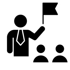 Team Leadership  Icon Element For Design

