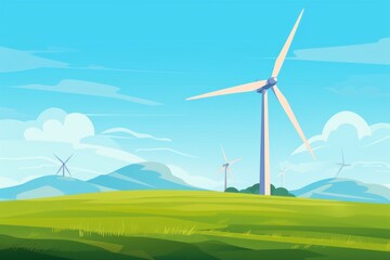 Obraz premium Turbine windmill outdoors machine.