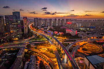 night view of the city
