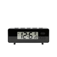 Fototapeta premium Digital alarm clock displaying time isolated on transparent background