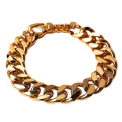 Obraz premium Bold Gold A statement chain bracelet glistening in a sleek dark space