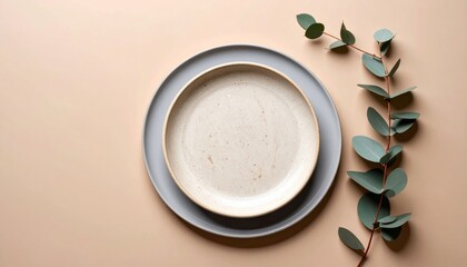 Handmade ceramic with rough texture on plain background