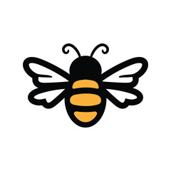 Simple creative inspiration bee logo for business template Vector