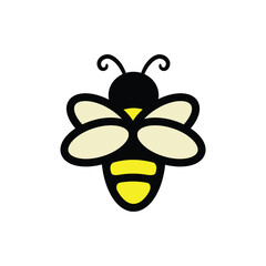 Simple creative inspiration bee logo for business template Vector