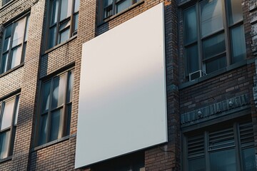 Obraz premium Blank urban billboard on building