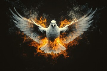 Fiery Dove: A Symbol of Divine Spirit