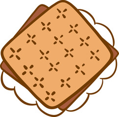 Angled S’mores Treat With Melting Filling