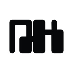 A minimalist logo featuring the letters 