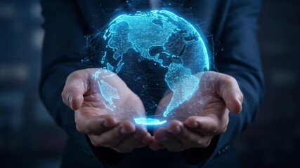 Global Technology in Hands: Digital World Innovation - Powered by Adobe