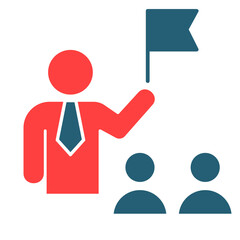 Team Leadership  Icon Element For Design
