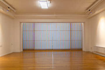 traditional Korean sliding door at the living room in the house