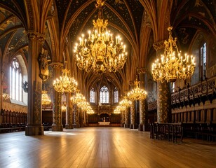 Grand hall of a historic church
