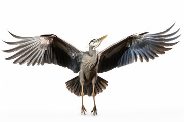 Fototapeta premium Heron animal flying stork.