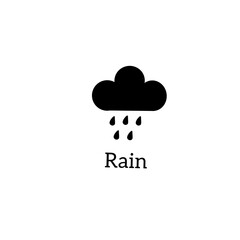 Rain vector logo design concept