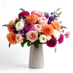 Vibrant flower arrangement in a vase