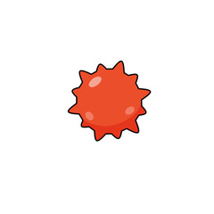 Vector paint splash star icon sale label design, suitable for banners, stickers and speech bubble decoration.