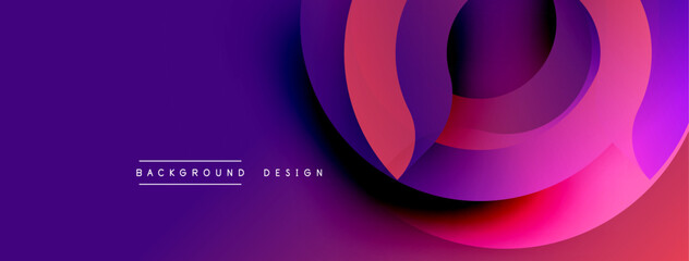 Abstract flowing shapes, vibrant purple gradient. Modern design elements create dynamic visual impact. Background texture suggests movement.