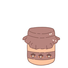 illustration of a jar of honey with bears