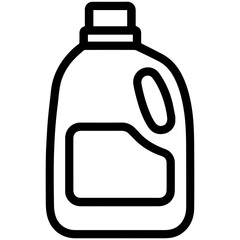 Obraz premium Detergent jug icon with transparent background in black and white style 