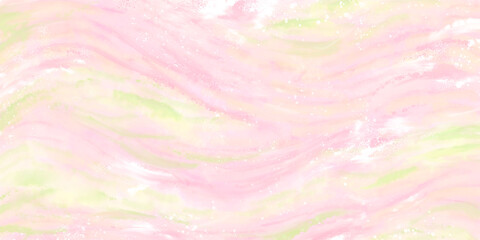 質感が美しいピンクとグリーンの水彩背景テクスチャ
