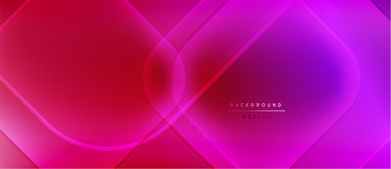 Abstract gradient design. Pink, purple hues blend smoothly. Overlapping shapes create dynamic visual effect. Modern, vibrant background.
