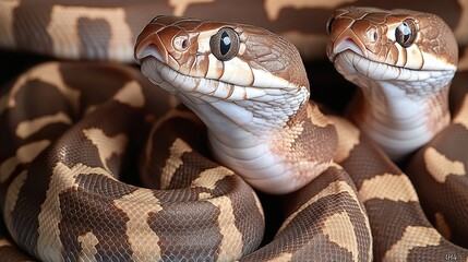 Eastern Copperhead Snake Macro Portrait for Wildlife Reptile and Nature Detail Design Concepts

