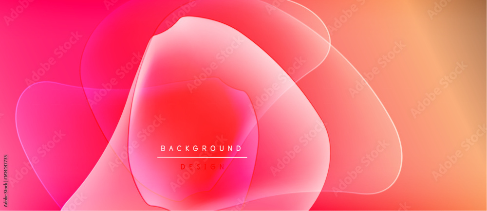 Poster abstract vibrant background. overlapping shapes create dynamic, flowing visual effect. warm colors d