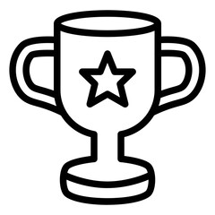 Game Trophy Icon With Star