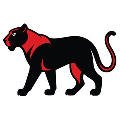 Obraz premium Majestic panther illustration on a clean white background