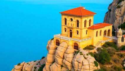 "Saint Stephen Monastery Perched on the Majestic Rocks of Meteora, Trikala, Greece"