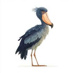 Shoebill stork with giant beak