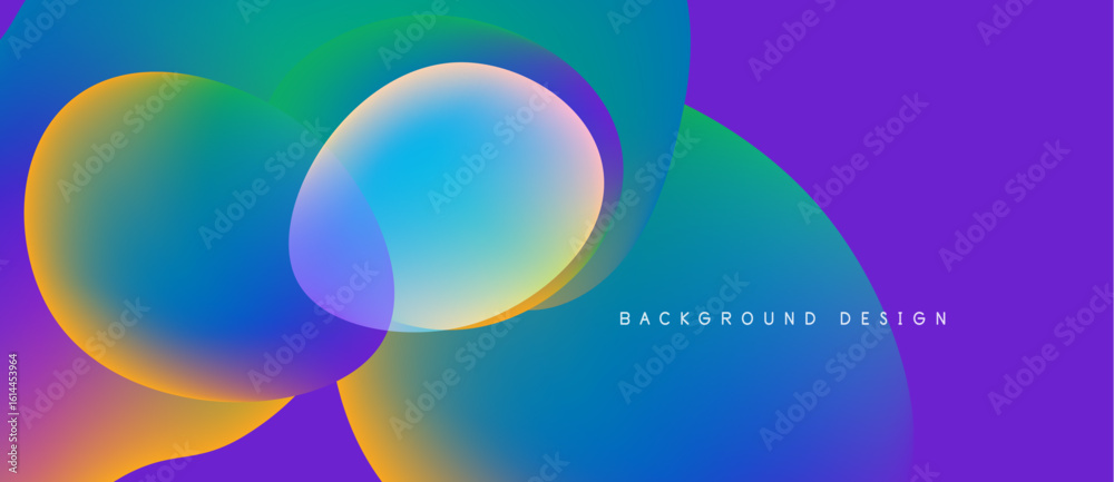 Poster abstract colorful gradients overlap, creating dynamic visual effect. modern design suitable for back