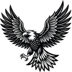 Bald Eagle Vector Illustration: Majestic Predator in Flight