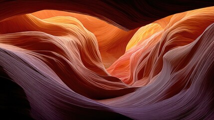 Obraz premium Intricate geological formations within a sandstone canyon.