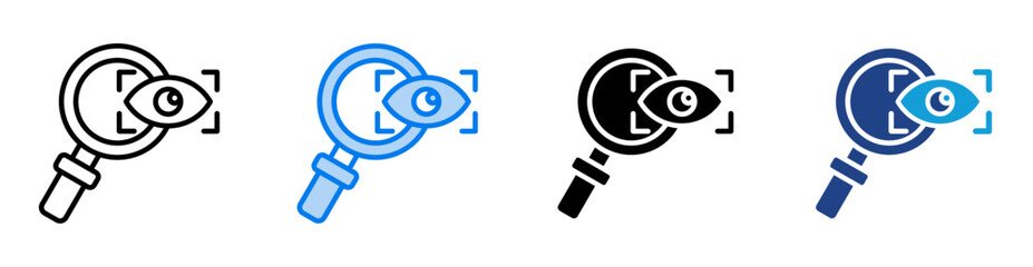 Observation icon set multiple style collection