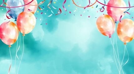 colorful balloons on the background of the sky
