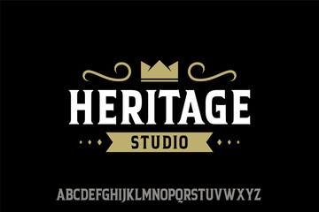 vintage Logo Template with simple element Design. 	