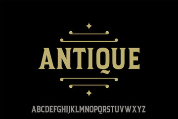 vintage Logo Template with simple element Design. 	